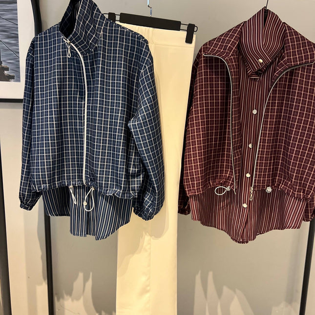 Mini plaid  jacket code 101