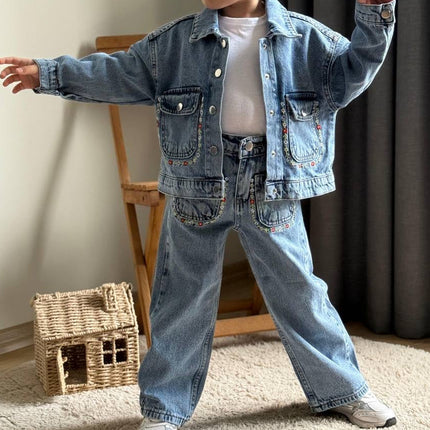 Girls Denim 3-Piece Set
