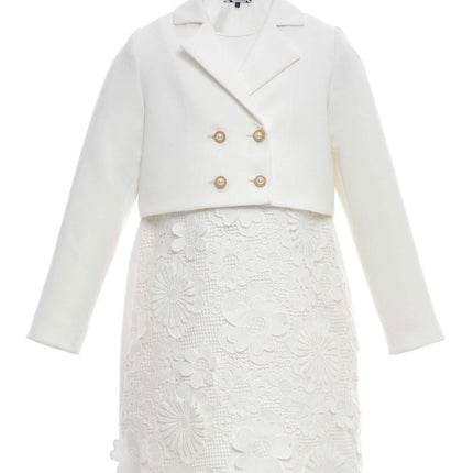 Floral Lace Dress & Jacket Set