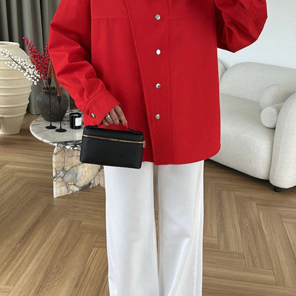 Oversized red jacket