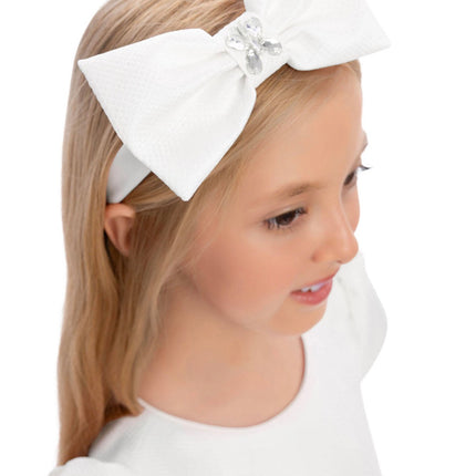 Girls Layered Tulle Side-Bow Dress
