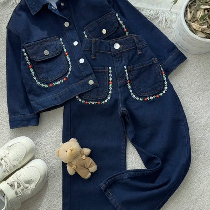 Girls Denim 3-Piece Set