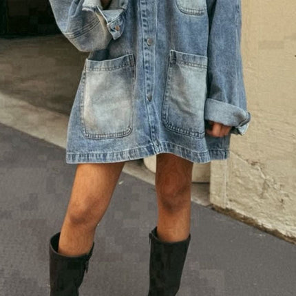 Denim Leather Jacket