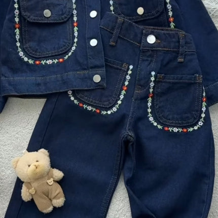 Girls Denim 3-Piece Set