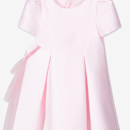 Girls Layered Tulle Side-Bow Dress