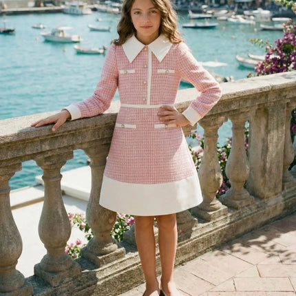 Pink Girls Classic Dress