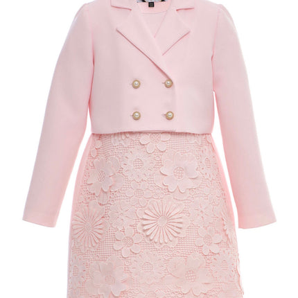 Floral Lace Dress & Jacket Set
