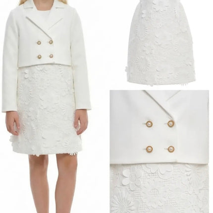 Floral Lace Dress & Jacket Set