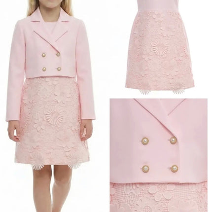 Floral Lace Dress & Jacket Set