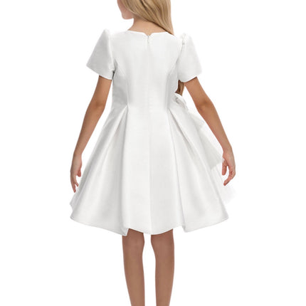 Girls Layered Tulle Side-Bow Dress