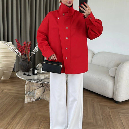 Oversized red jacket