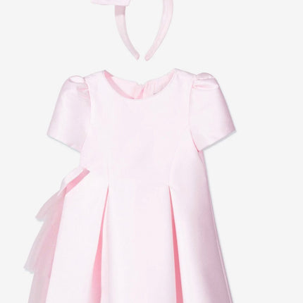 Girls Layered Tulle Side-Bow Dress