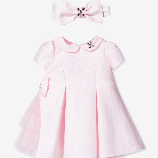 Baby Dress with Bow Details and Headband