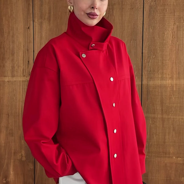 Oversized red jacket